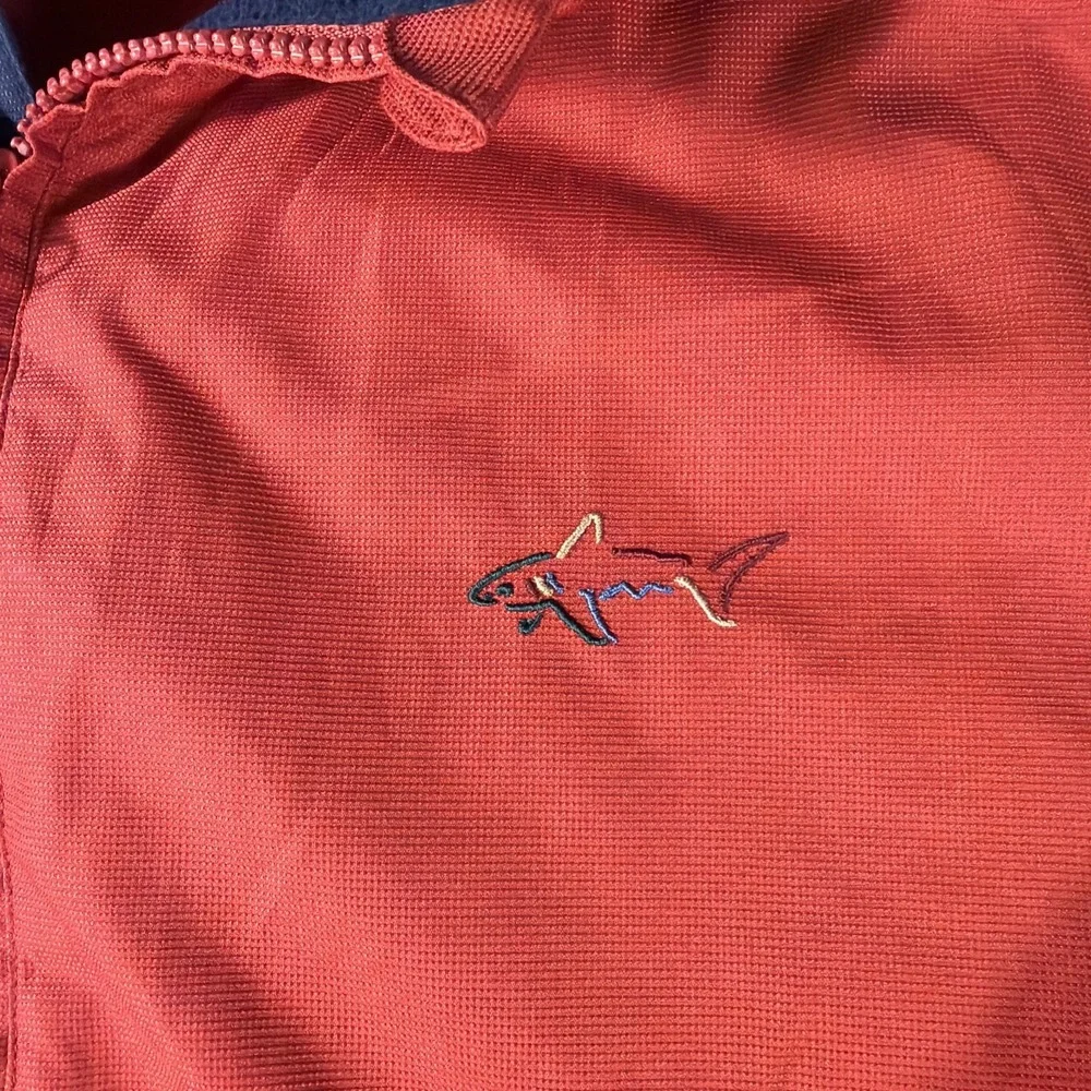 Greg Norman Full Zip Fleece-Lined Jacket Shark Logo Men's XL